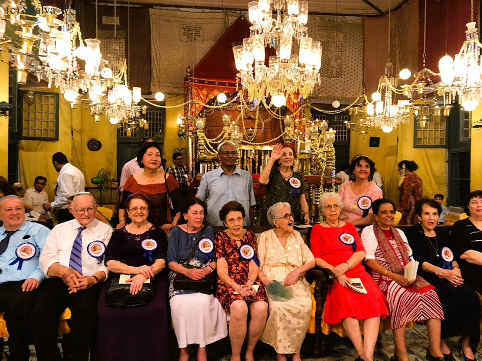 Cochin Jews at the 450th year celebration of the Paradesi synagogue, December 2017 | Credit: Shalva Weil